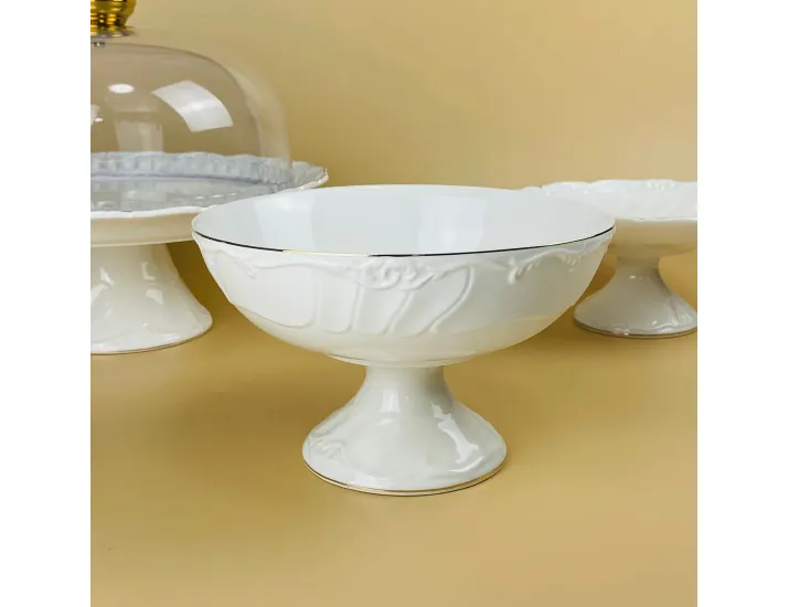 Фруктовница 20х12см на ножке Lenardi Крокус золото 109-254