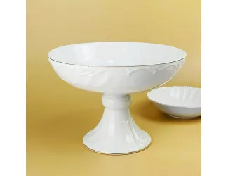 Фруктовница 26х19см на ножке Lenardi Крокус золото 109-258