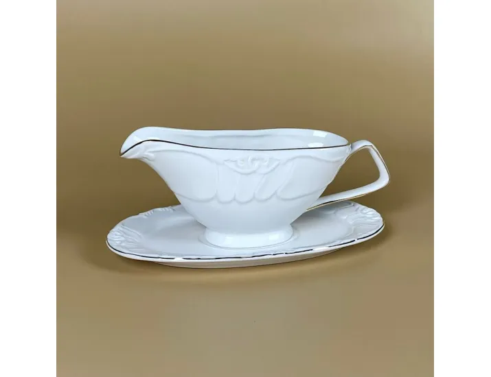 Соусник с блюдцем Lenardi Крокус золото 109-264