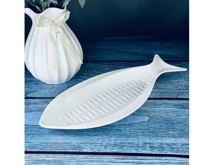 Блюдо для рыбы 35,5см Lenardi Bianco 118-044