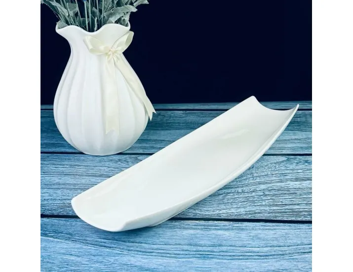 Прямоугольное блюдо 41х13х4см Lenardi Bianco 118-061