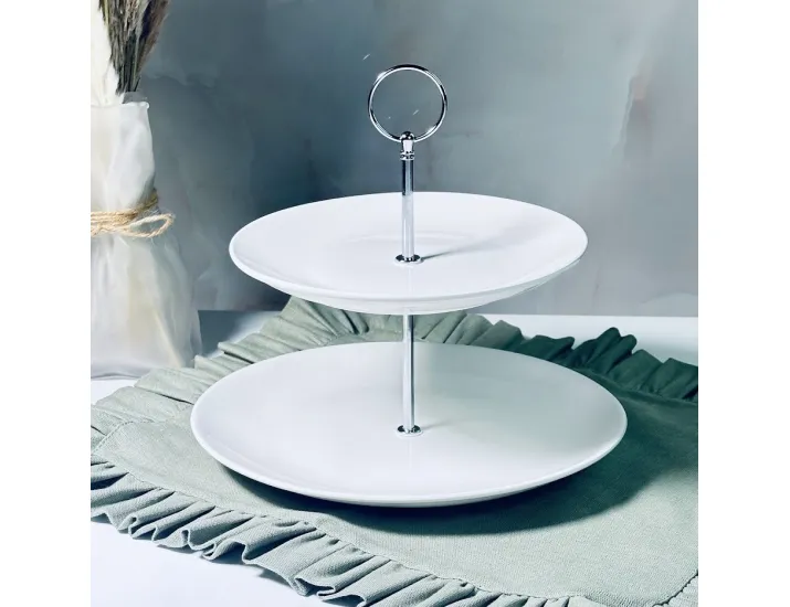 Двухъярусная этажерка Lenardi Bianco 118-126