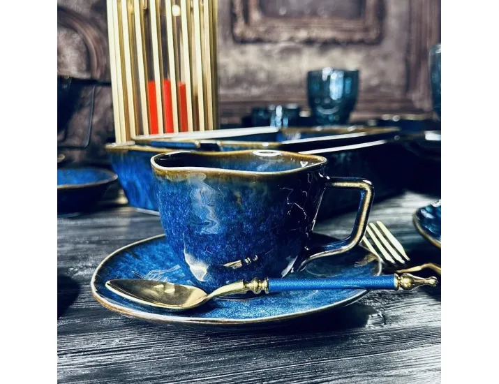 Чайный набор 12предметов 240мл Lenardi AQUAMARINE 133-292