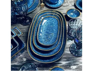 Овальное блюдо 31х18,5х3,5см Lenardi AQUAMARINE 133-303