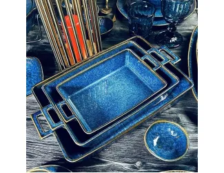 Прямоугольное блюдо для запекания 36,5х22х7см Lenardi AQUAMARINE 133-314