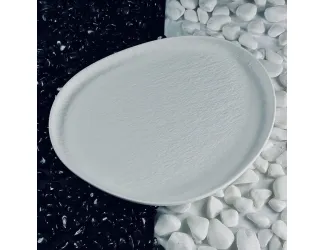 Тарелка 34х28х2см Эфиопия 135-066 белая