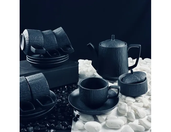 Чайный сервиз 14 предметов 220мл Lenardi Эфиопия 135-087 черный