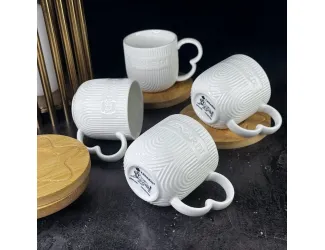 Кофейный набор 12предметов 125мл на подставке Lenardi Bamboo 140-052