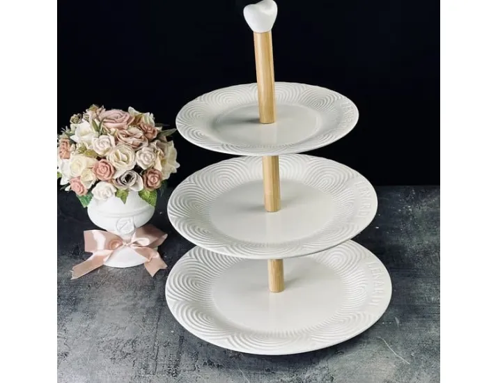 Трехъярусная этажерка Lenardi Bamboo 140-077