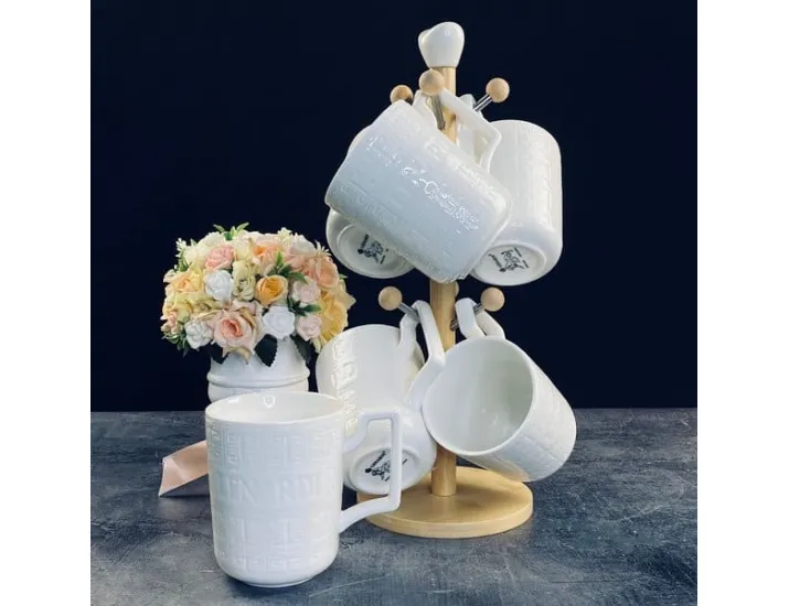 Набор из 6 кружек 320мл BAMBOO на подставке 140-117