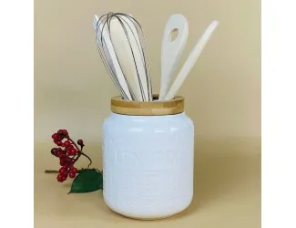 Набор кухонных принадлежностей 5предметов на подставке Lenardi Bamboo 140-125