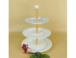 Трехъярусная этажерка 25,5/23,5/19,5см Lenardi Bamboo 140-135