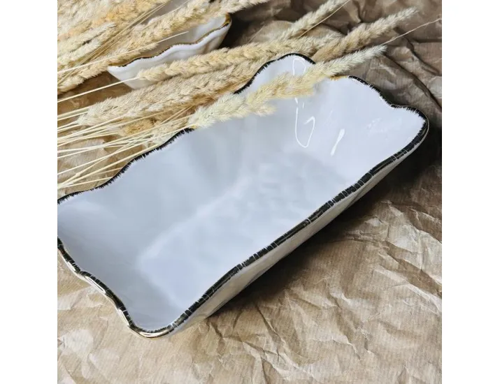 Прямоугольный салатник 22х6см Lenardi Офелия 142-014