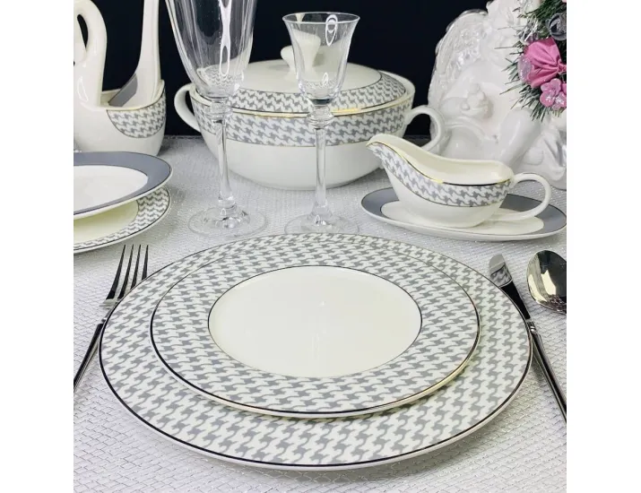 Набор из 6 тарелок 22см Lenardi EARL GREY 145-403