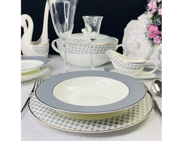 Набор из 6 глубоких тарелок 23см Lenardi EARL GREY 145-404