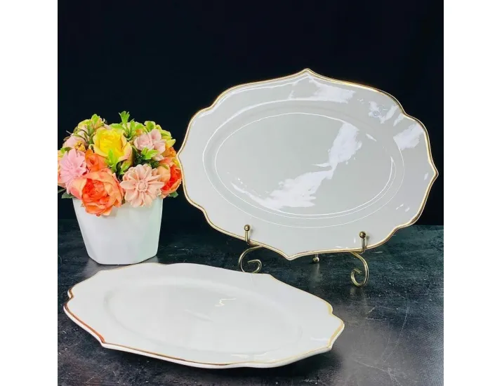 Набор из 2 овальных блюд 30,5см MAGNOLIA GOLD Lenardi 205-582