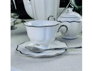 Чайный набор 12предметов 250мл MAGNOLIA SILVER Lenardi 205-589