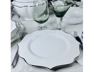 Набор из 6 тарелок 27 см MAGNOLIA SILVER Lenardi 205-592