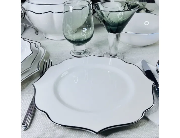 Набор из 6 тарелок 27 см MAGNOLIA SILVER Lenardi 205-592