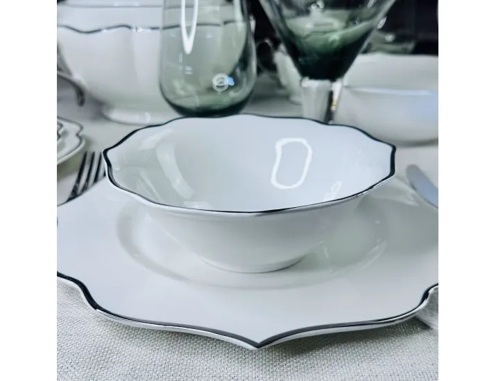 Набор из 6 салатников 18см MAGNOLIA SILVER Lenardi 205-595