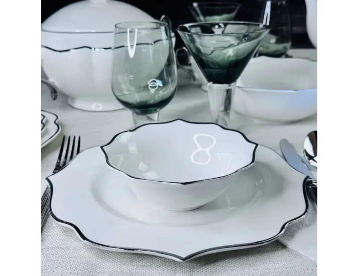 Набор из 6 салатников 15см MAGNOLIA SILVER Lenardi 205-596