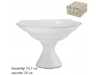 Фруктовница на ножке 24,5см Lenardi Maria gold 226-030