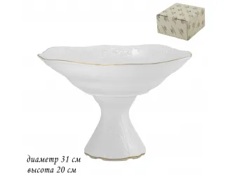 Фруктовница на ножке 31см Lenardi Maria gold 226-031