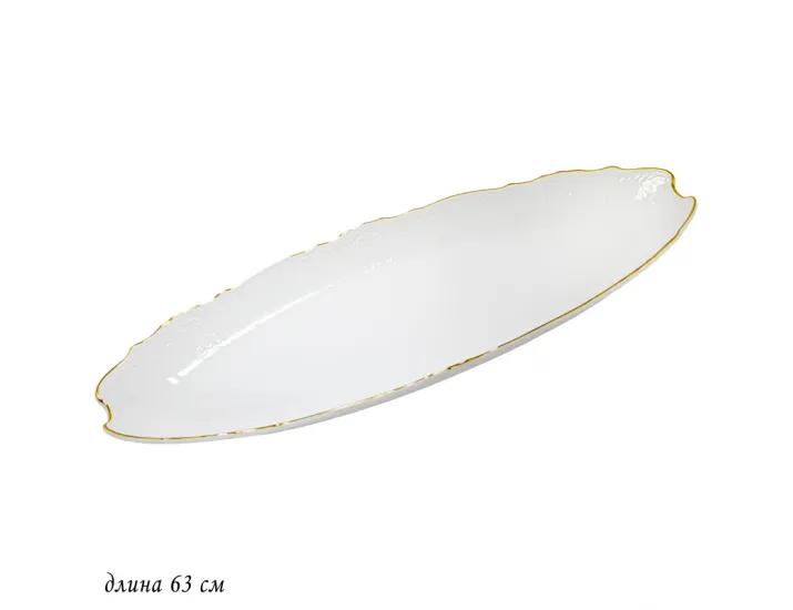 Овальное блюдо 63 см Lenardi Maria gold 226-033