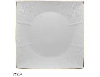 Блюдо квадратное 28см Lenardi Maria gold 226-126