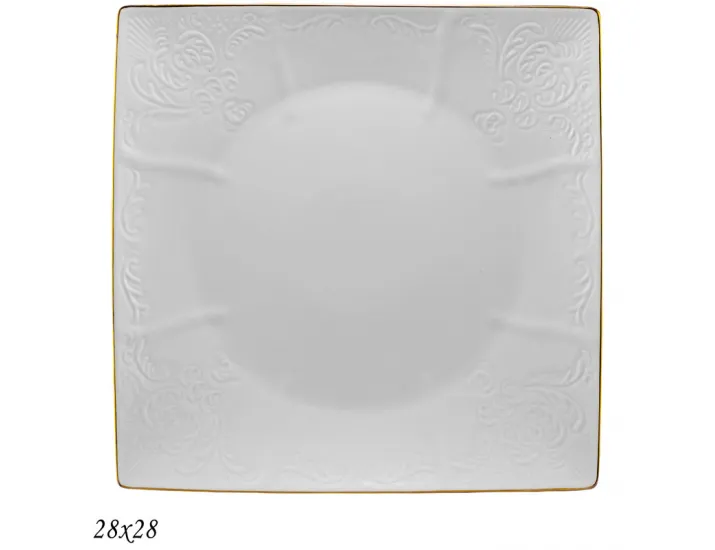 Блюдо квадратное 28см Lenardi Maria gold 226-126