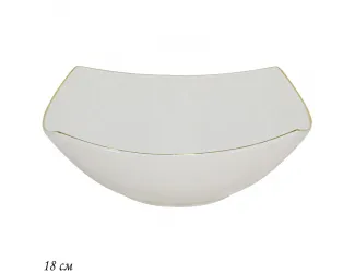 Квадратный салатник 18см Lenardi Maria gold 226-130
