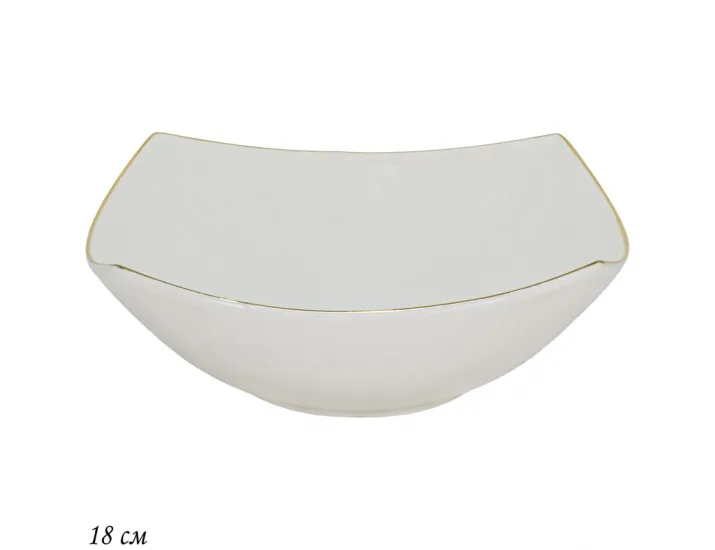 Квадратный салатник 18см Lenardi Maria gold 226-130