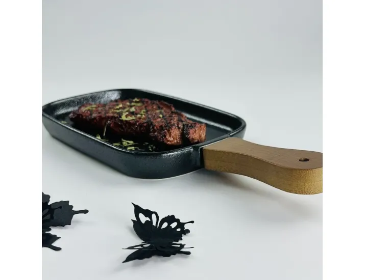 Прямоугольное блюдо 29см с ручкой Lenardi Blackwood 235-038