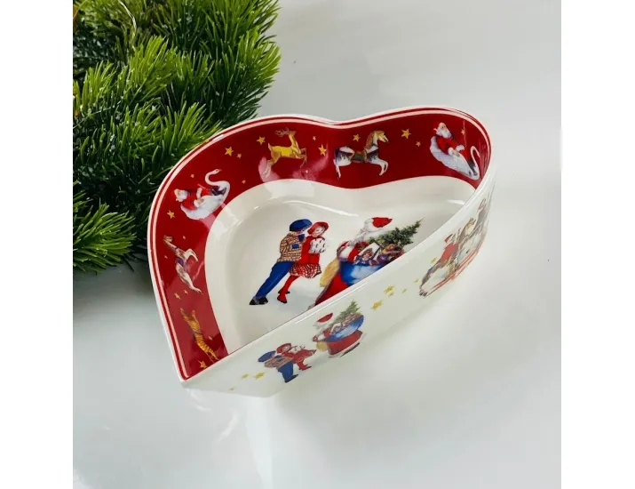 Блюдо-сердце 14см Lenardi Новогодний 305-202