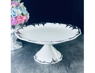 Блюдо 28см на ножке Lenardi ARGENTO 666-390