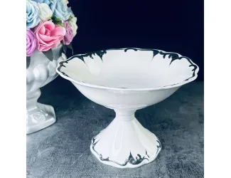 Конфетница 16см на ножке Lenardi ARGENTO 666-391