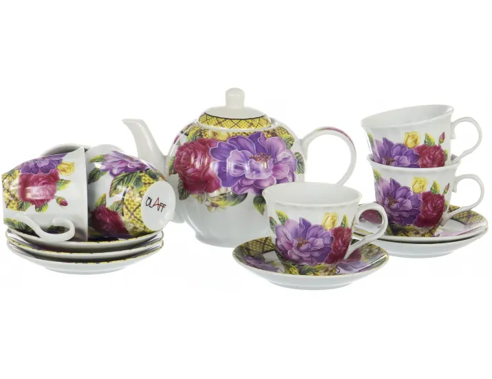 Чайный сервиз на 6 персон 13 предметов Olaff SQUARE GIFT BOX