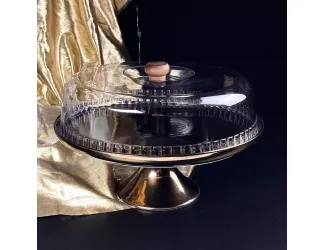 Тортовница 28,5х26см на ножке с крышкой Lenardi Винтаж 232-004