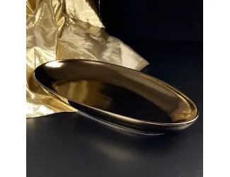 Глубокое овальное блюдо 38см Lenardi Винтаж 232-008