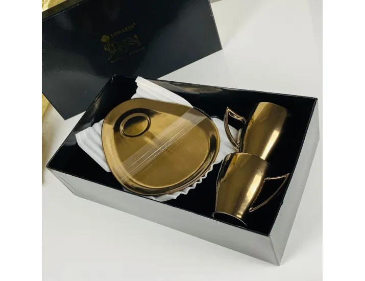 Набор из 2 чашек с блюдцами 250мл Lenardi Винтаж 232-012