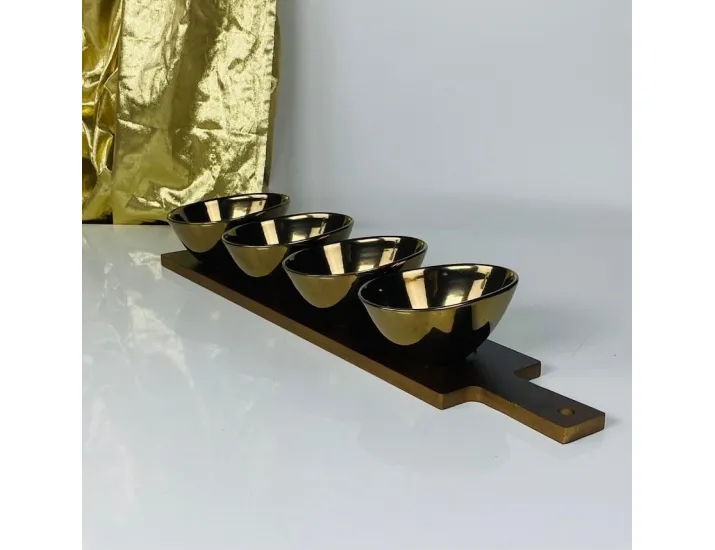 Набор из 4 салатников 11см на подставке Lenardi Винтаж 232-022