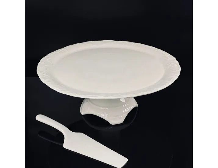 Тортовница 33х12см на ножке с лопаткой Lenardi Аврора 305-045