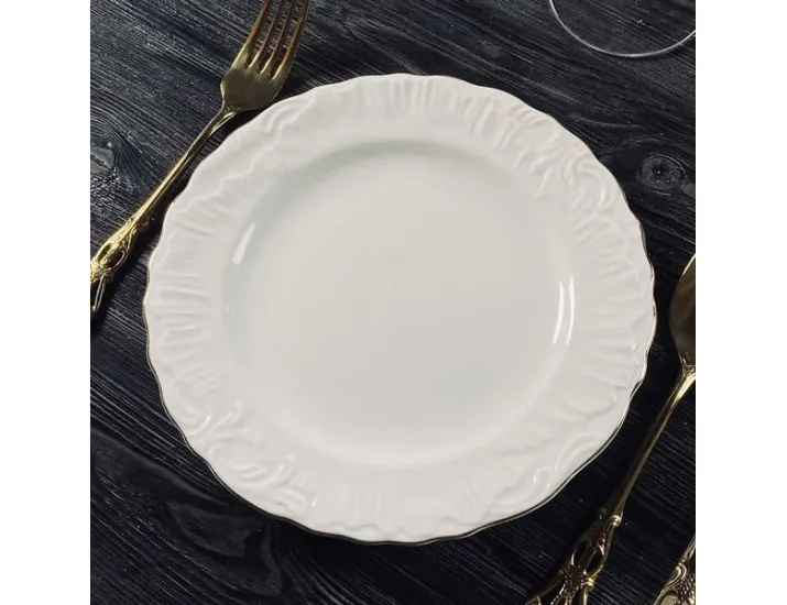 Набор из 6 тарелок 20,5см Lenardi Аврора золото