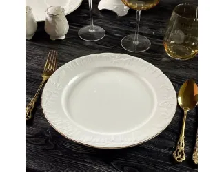 Набор из 6 тарелок 27см Lenardi Аврора золото 305-057