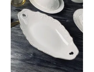 Набор из 2 глубоких овальных блюд 25,5/31см Lenardi Аврора золото 305-066