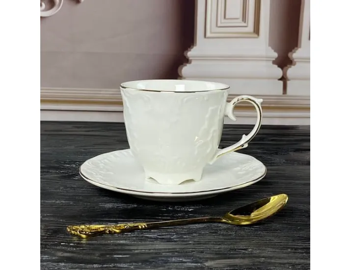 Чайный набор 12предметов 280 мл Lenardi Аврора золото 305-080