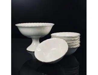 Набор для варенья креманка 14см и 6 розеток 10см Lenardi Аврора золото 305-087