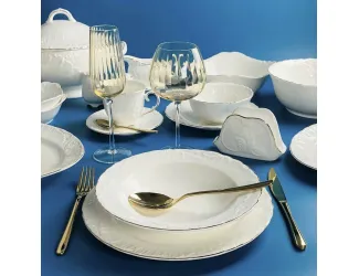 Обеденный сервиз на 6 персон 60 предметов Lenardi Аврора золото 305-088