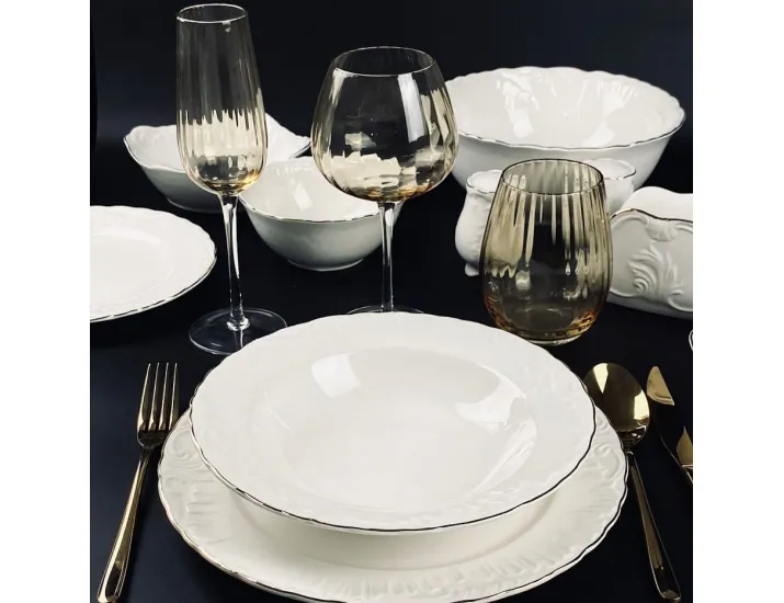 Обеденный сервиз на 6 персон 36 предметов Lenardi Аврора золото 305-089