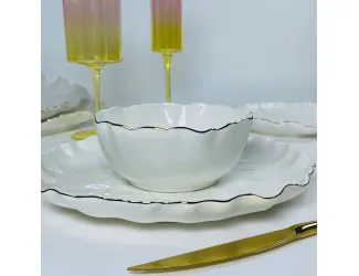 Набор из 6 салатников 15х6см Lenardi Ванесса золото 305-278